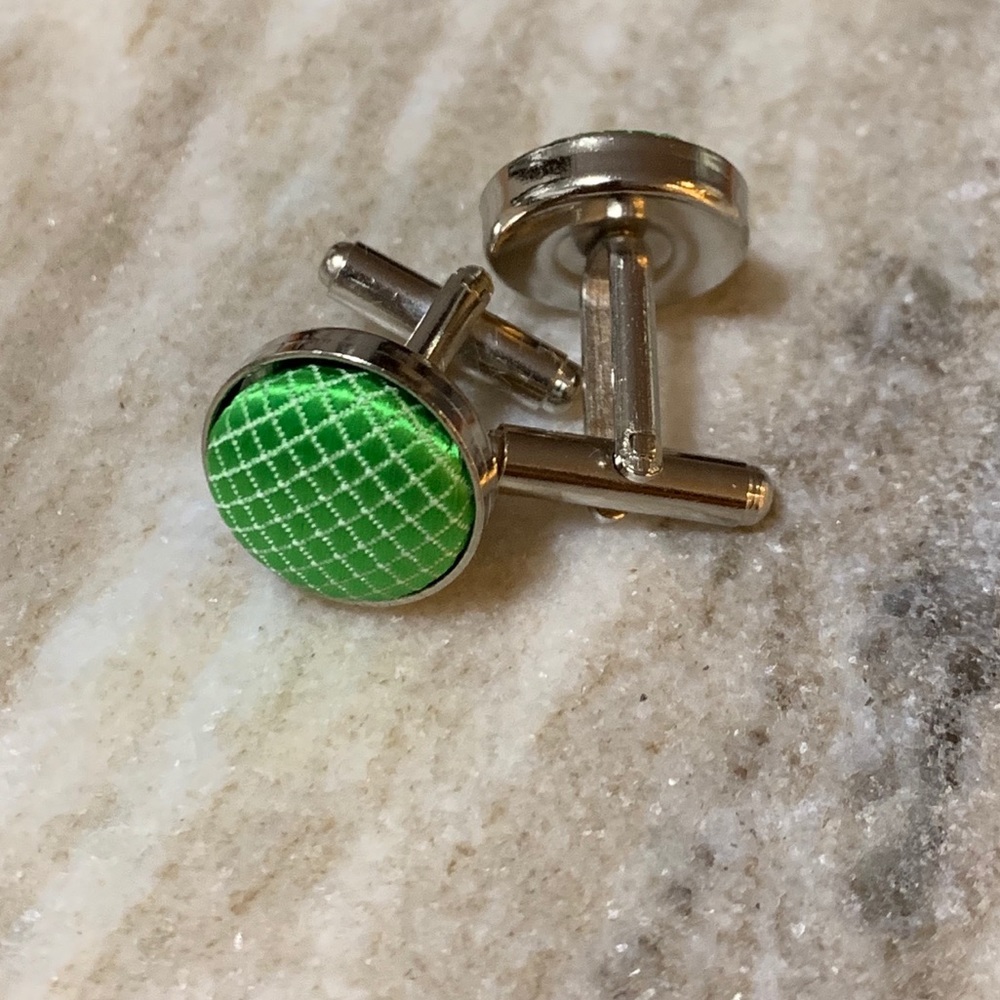 Solid Cloth Round Cufflinks NWOT